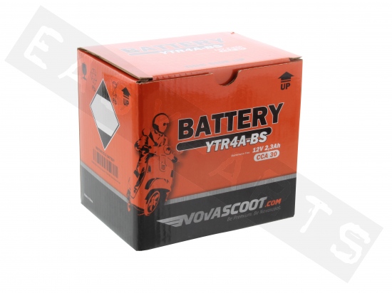 Batterie NOVASCOOT YTR4A-BS 12V-2.3Ah MF (sans entretien, avec acide)